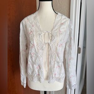 Eileen West pajama jacket Size L